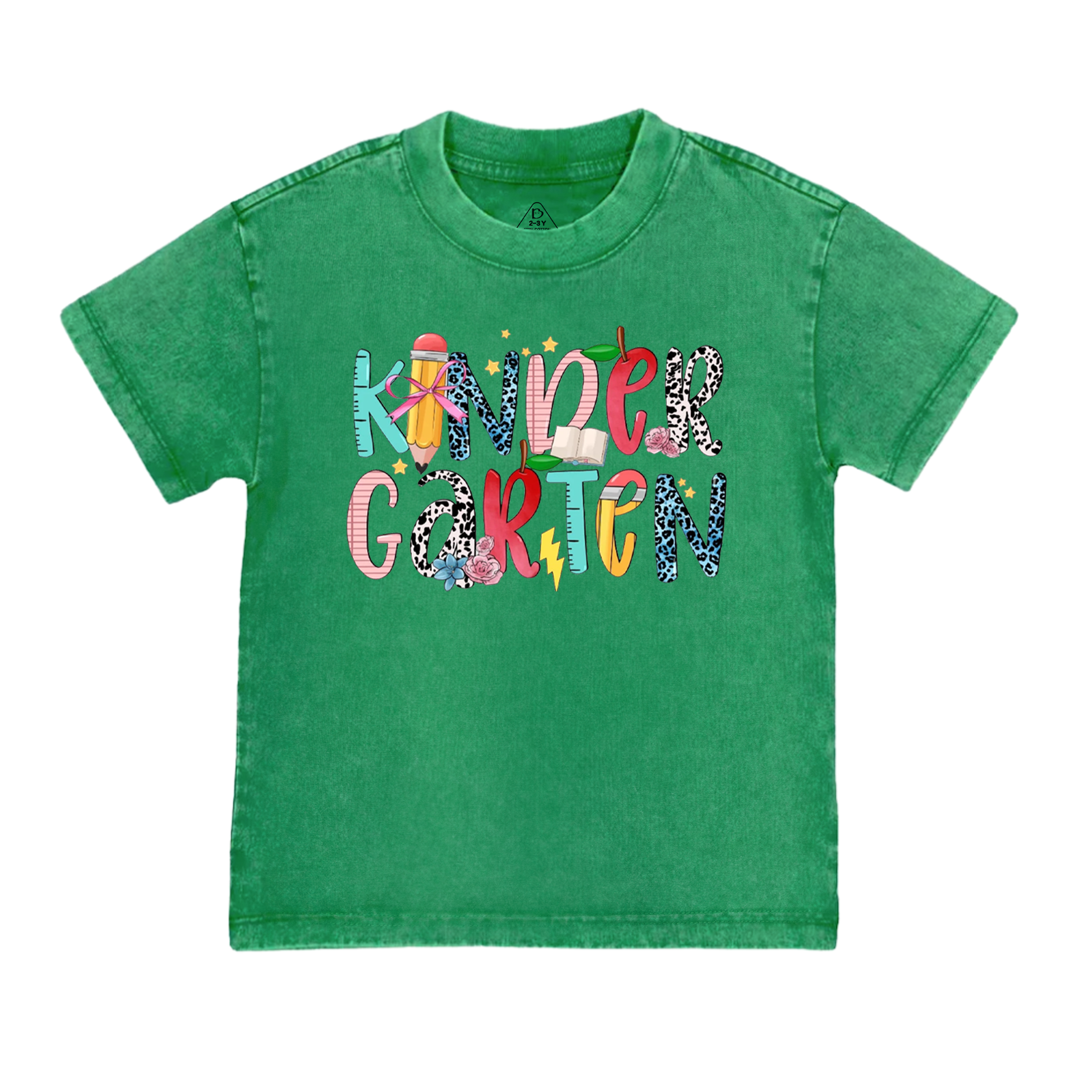Personalized Colored Letters Toddler&Kids Washed Tees