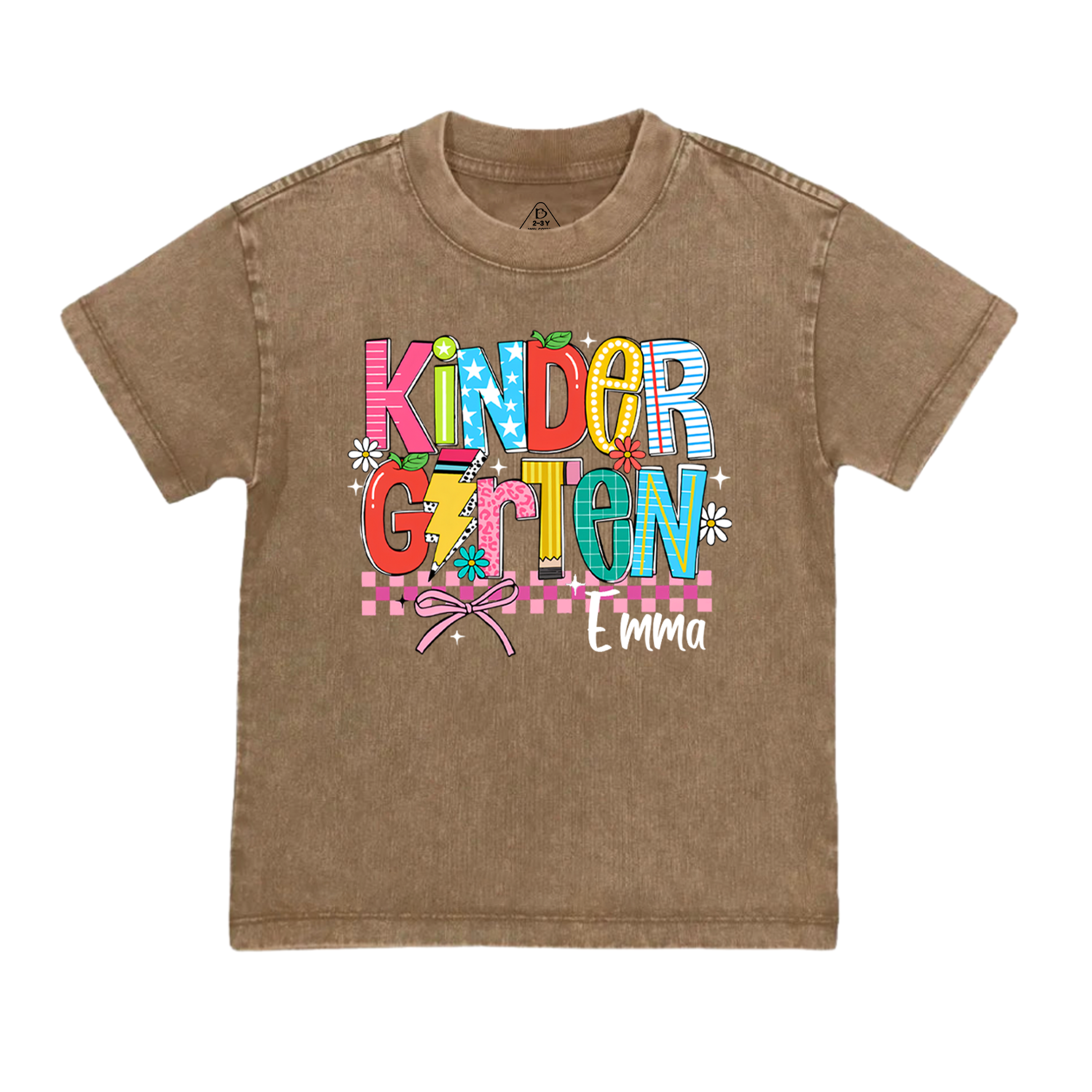 Personalized Retro Coquette Back To School Bundle Toddler&Kids Washed Tees