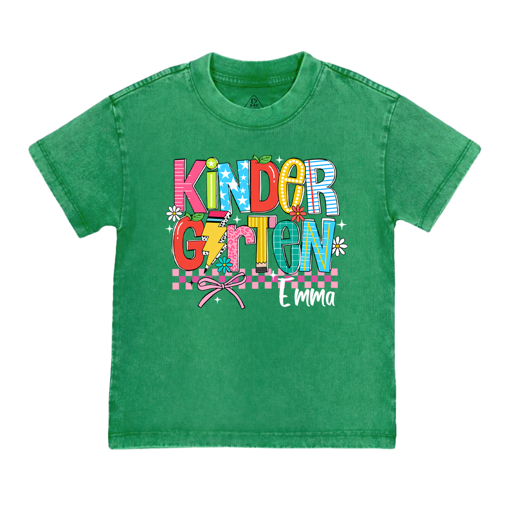 Personalized Retro Coquette Back To School Bundle Toddler&Kids Washed Tees