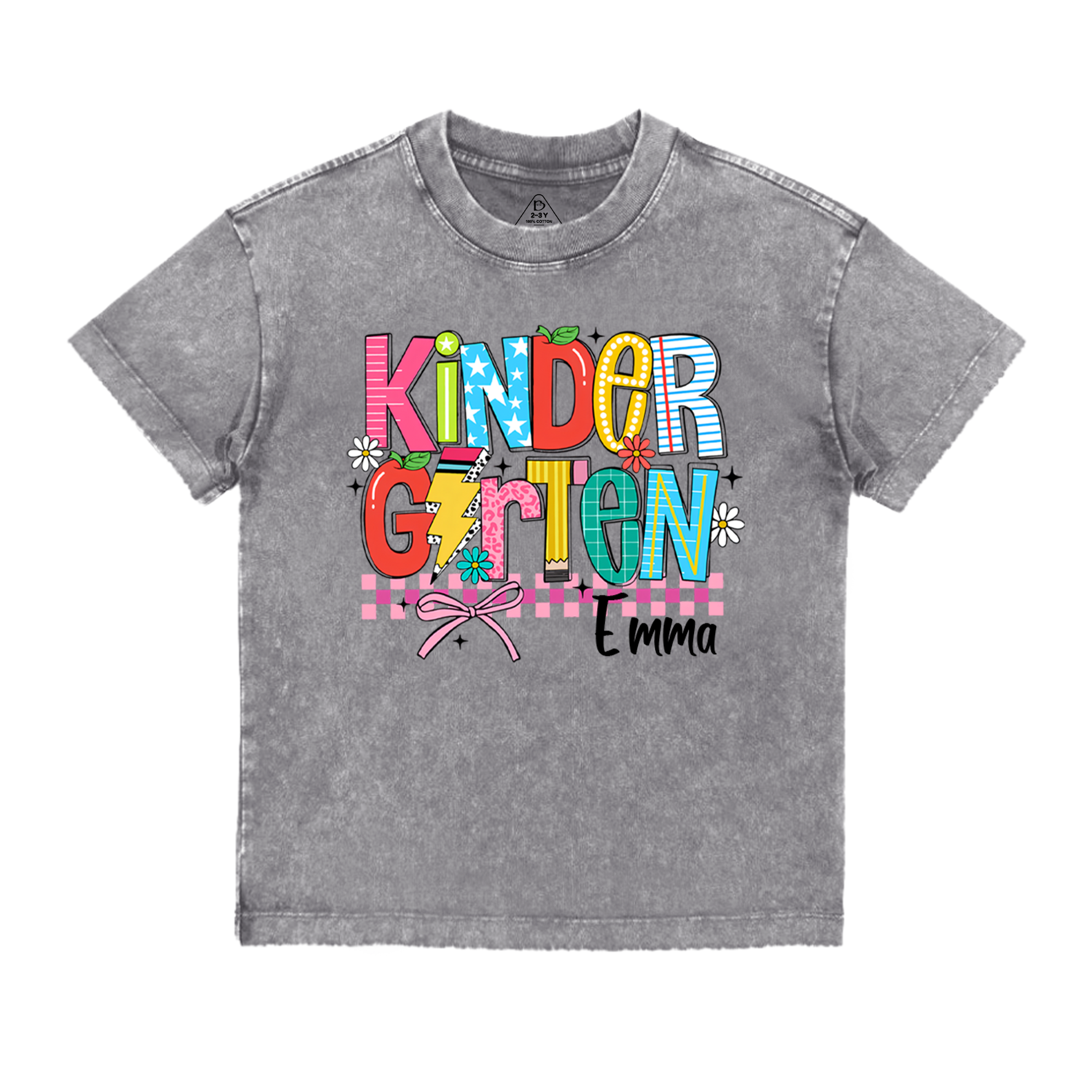 Personalized Retro Coquette Back To School Bundle Toddler&Kids Washed Tees