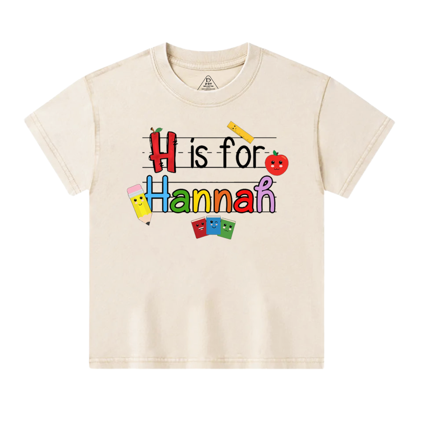 Personalized Kids Name Toddler&Kids Washed Tees