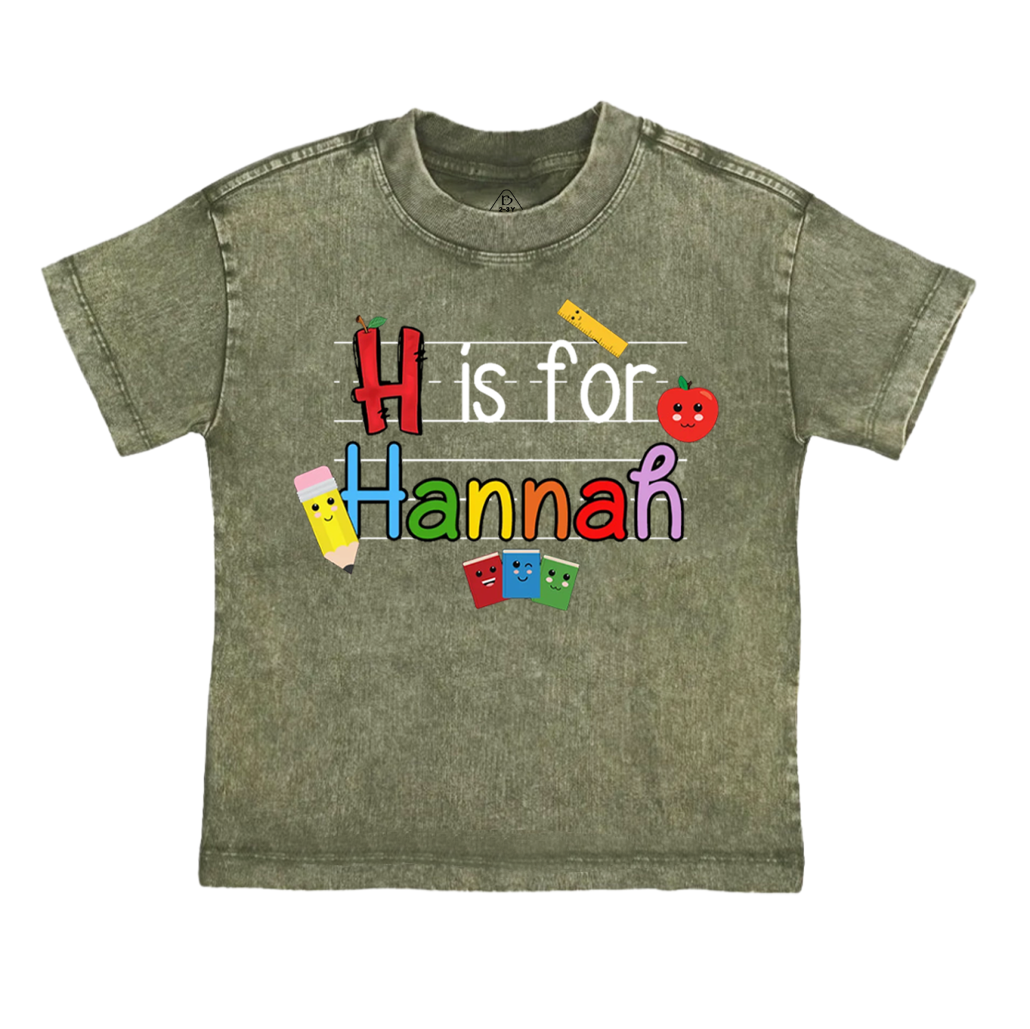 Personalized Kids Name Toddler&Kids Washed Tees