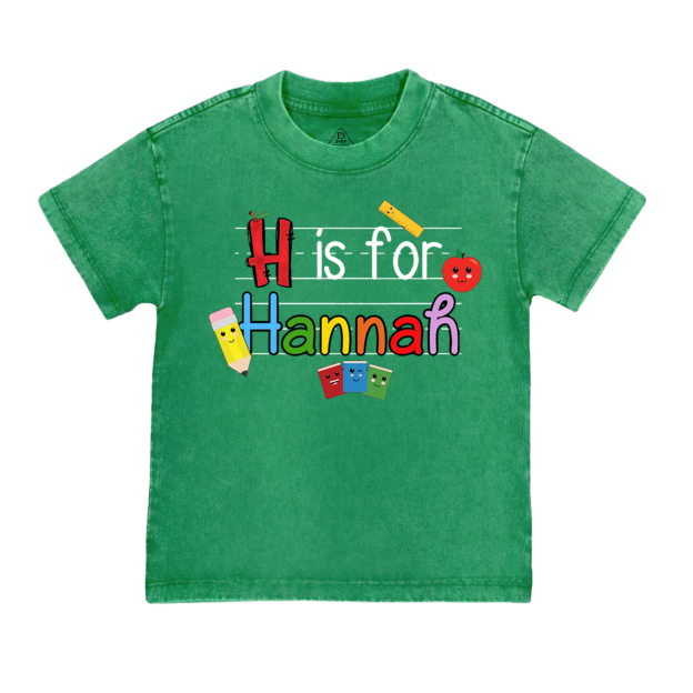Personalized Kids Name Toddler&Kids Washed Tees