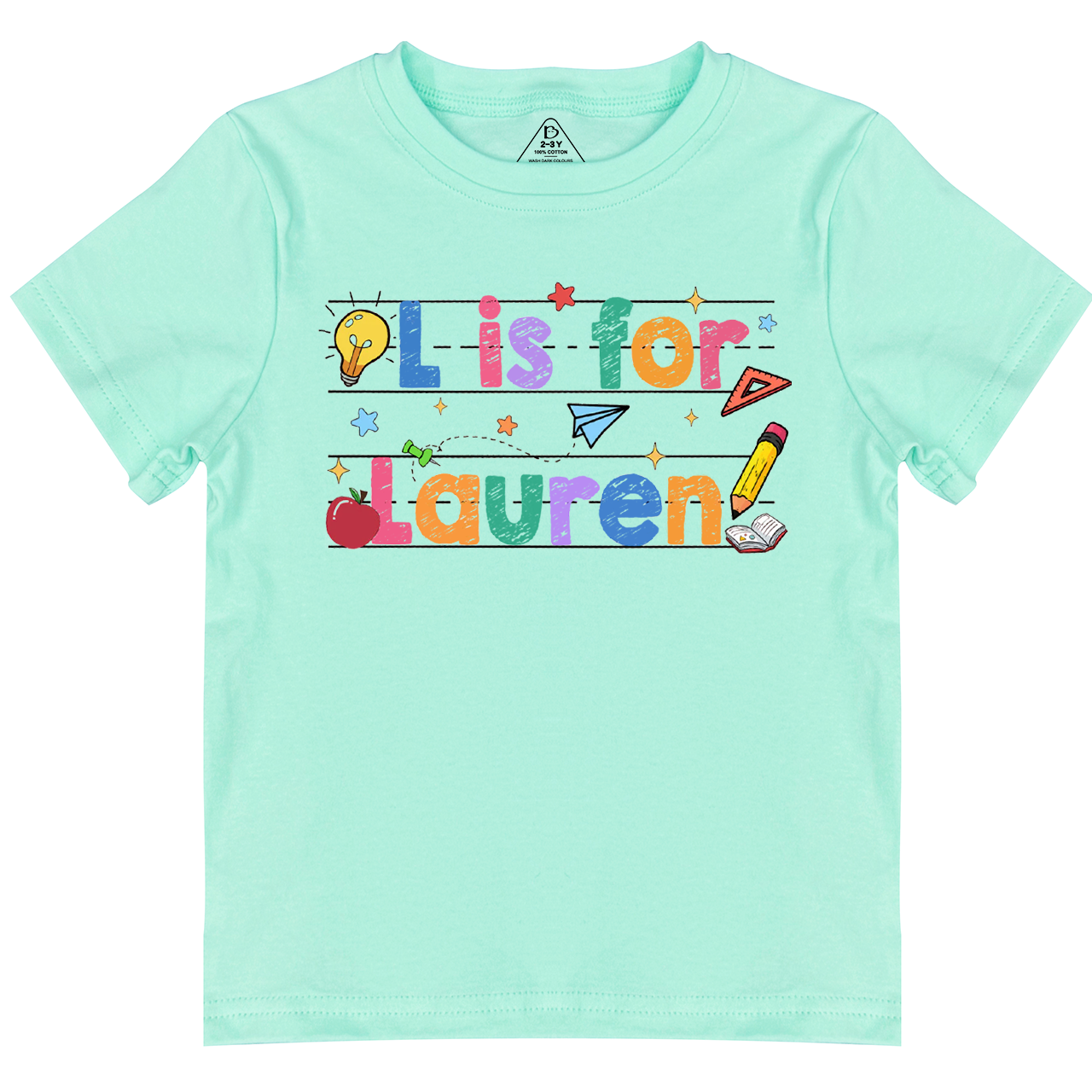 Personalized Kids Crayon Name Toddler&Kid's Tees Beepumpkin 