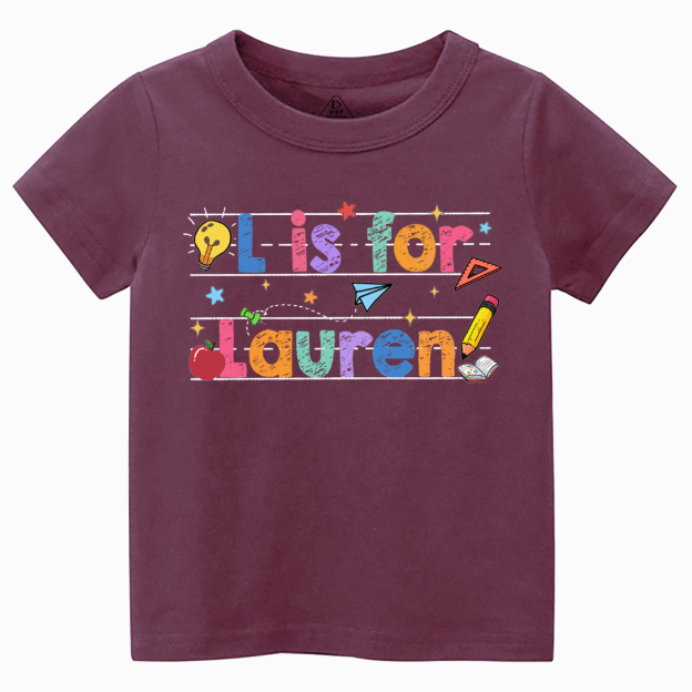 Personalized Kids Crayon Name Toddler&Kid's Tees Beepumpkin 