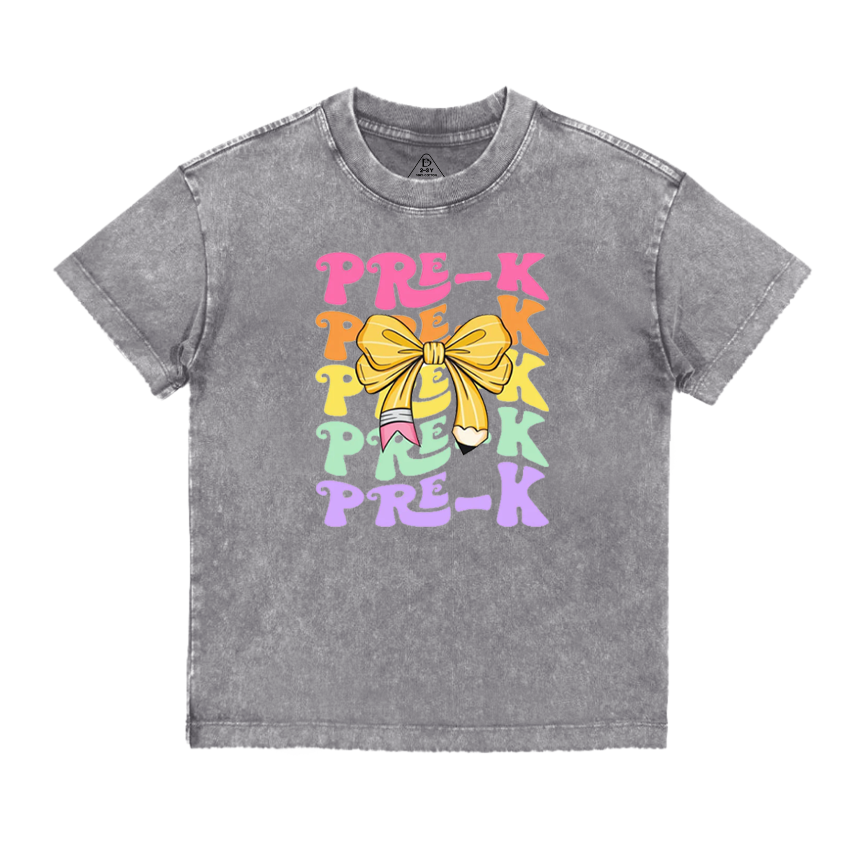 Personalized Retro Back To Shool Toddler&Kids Washed Tees