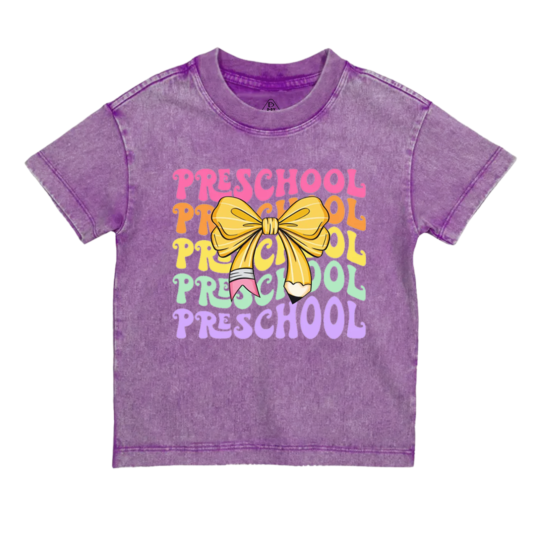 Personalized Retro Back To Shool Toddler&Kids Washed Tees