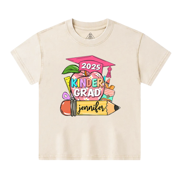 Personalized Kindergarten Graduation Toddler&Kids Washed Tees