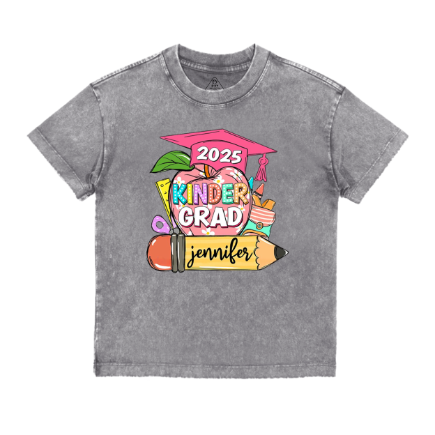 Personalized Kindergarten Graduation Toddler&Kids Washed Tees