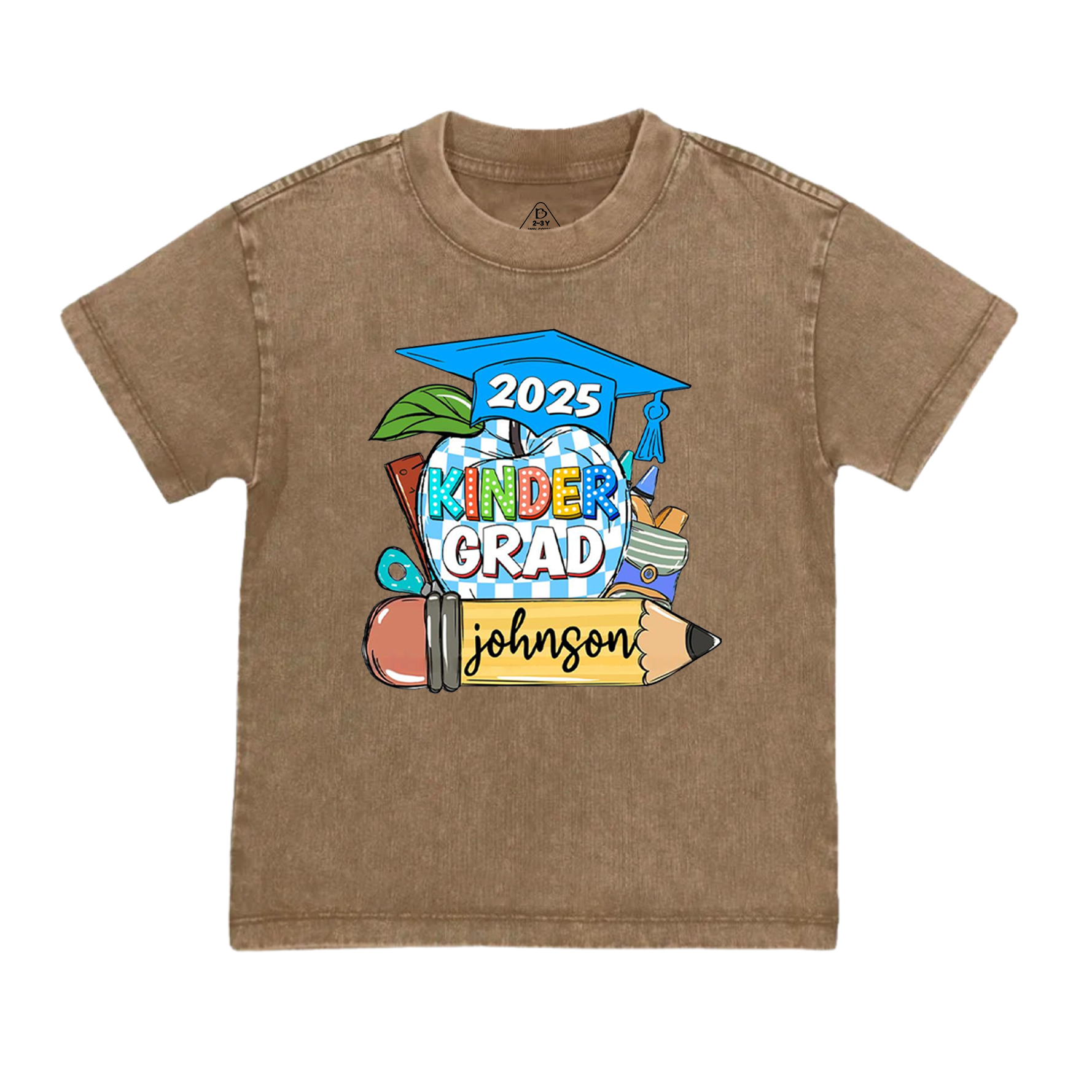 Personalized Kindergarten Graduation Toddler&Kids Washed Tees