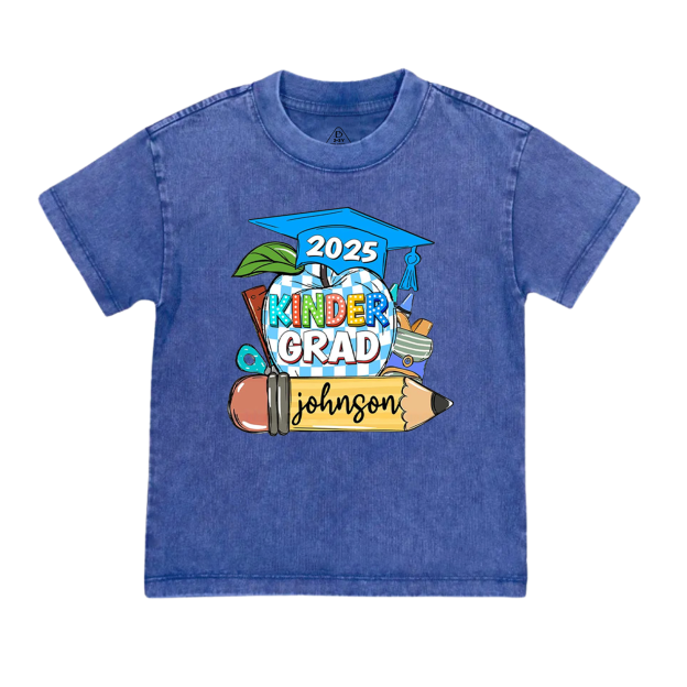 Personalized Kindergarten Graduation Toddler&Kids Washed Tees