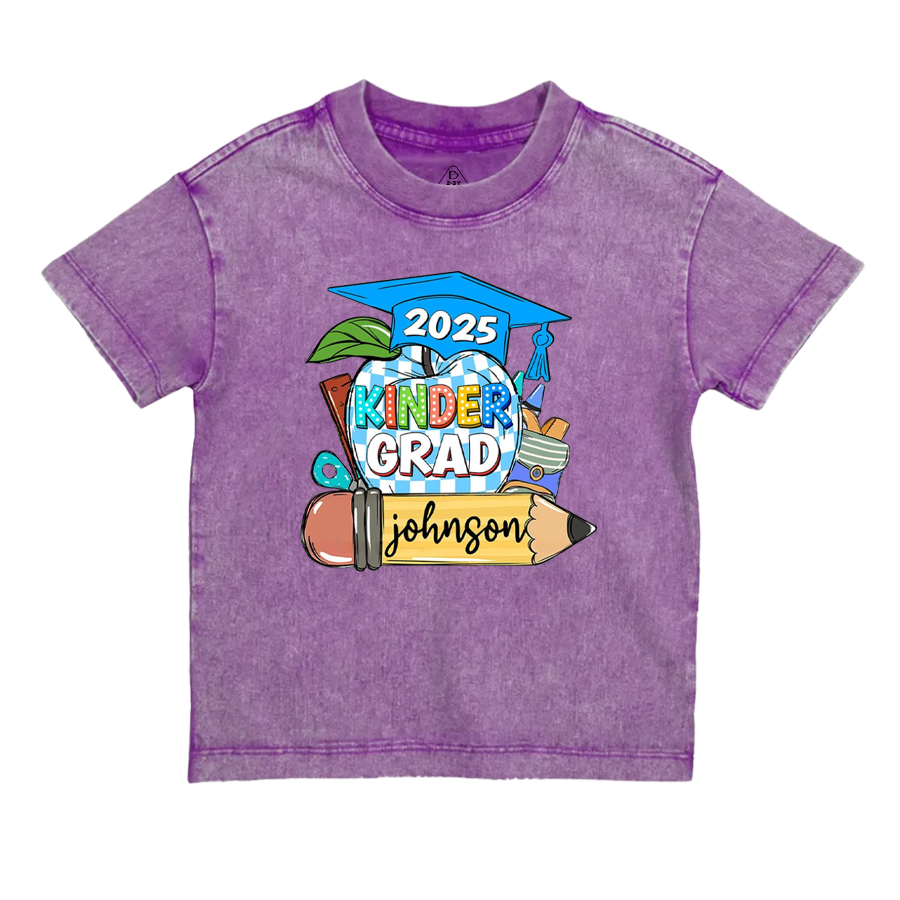 Personalized Kindergarten Graduation Toddler&Kids Washed Tees