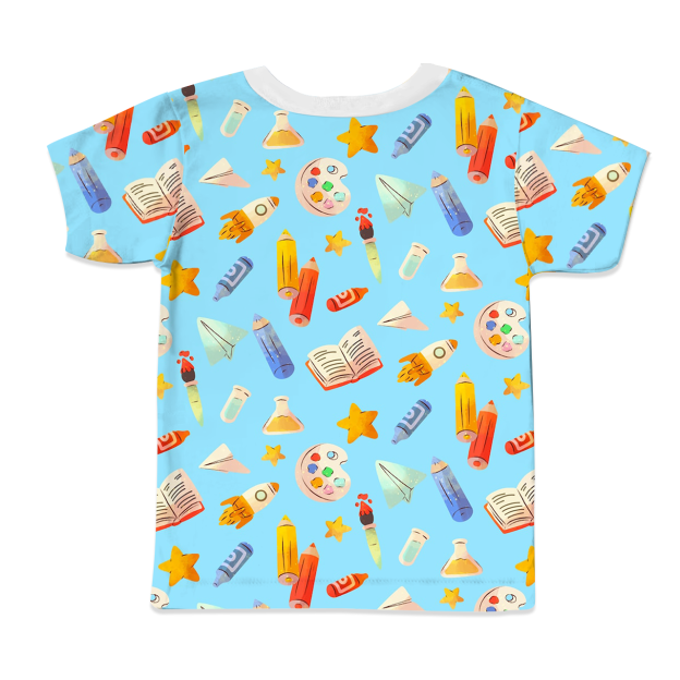 Colored Pencils All Over Print Kids Tees