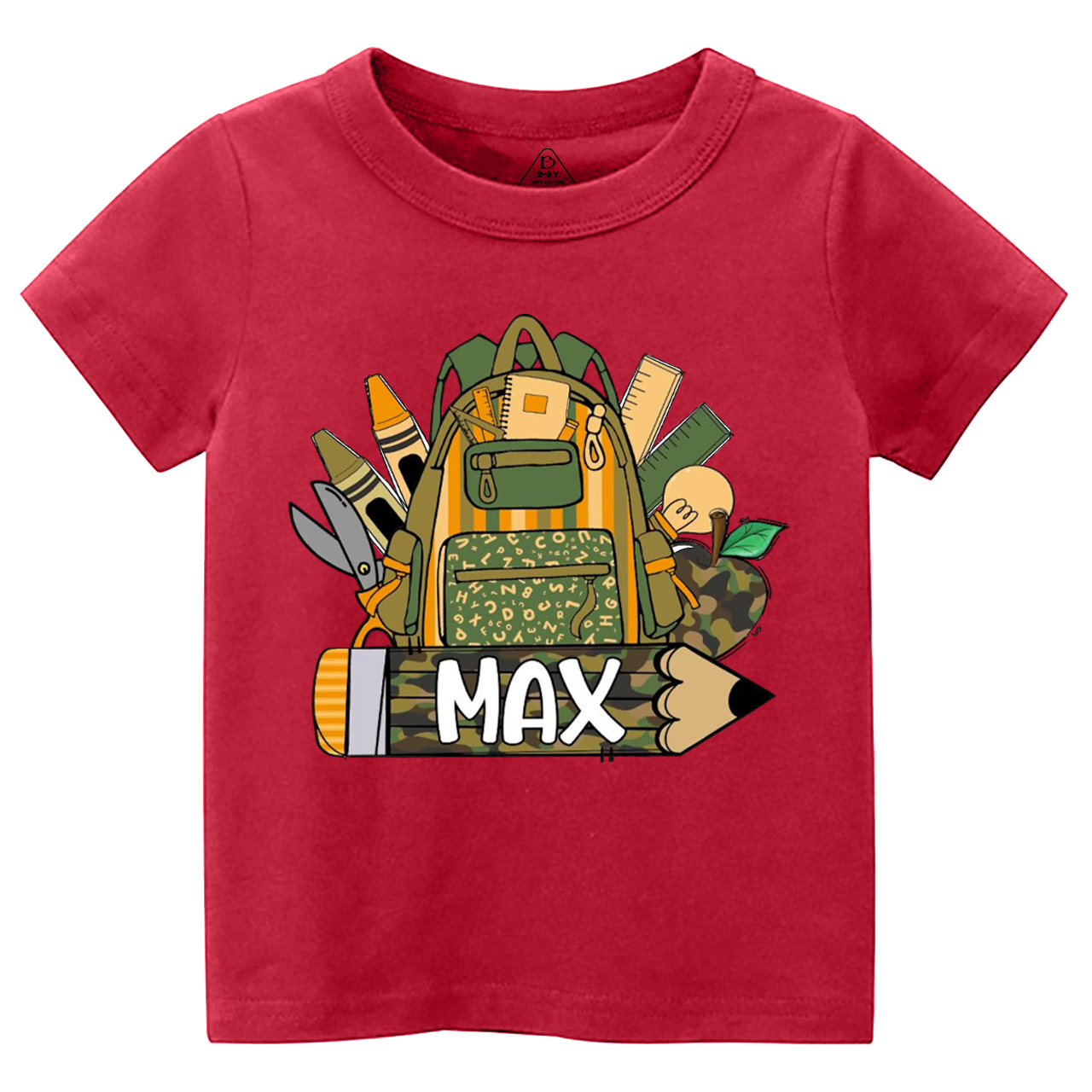 Personalized Name Camouflage School Bag Toddler&Kid's Tees Beepumpkin 