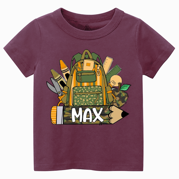 Personalized Name Camouflage School Bag Toddler&Kid's Tees Beepumpkin 