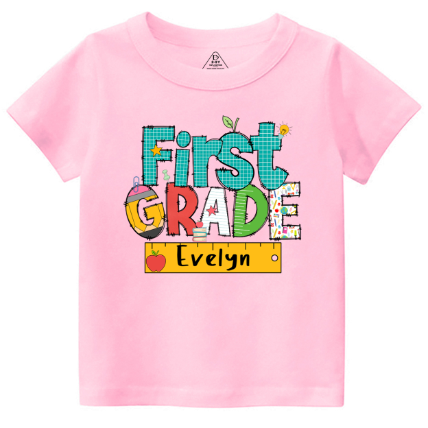 Personalized Letter Grade Toddler&Kid's Tees Beepumpkin