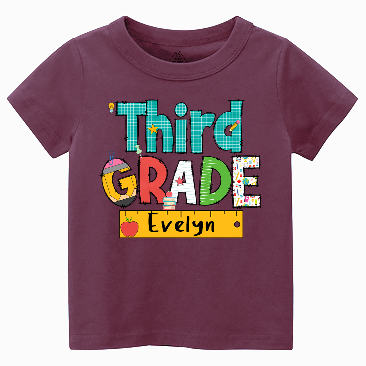 Personalized Letter Grade Toddler&Kid's Tees Beepumpkin