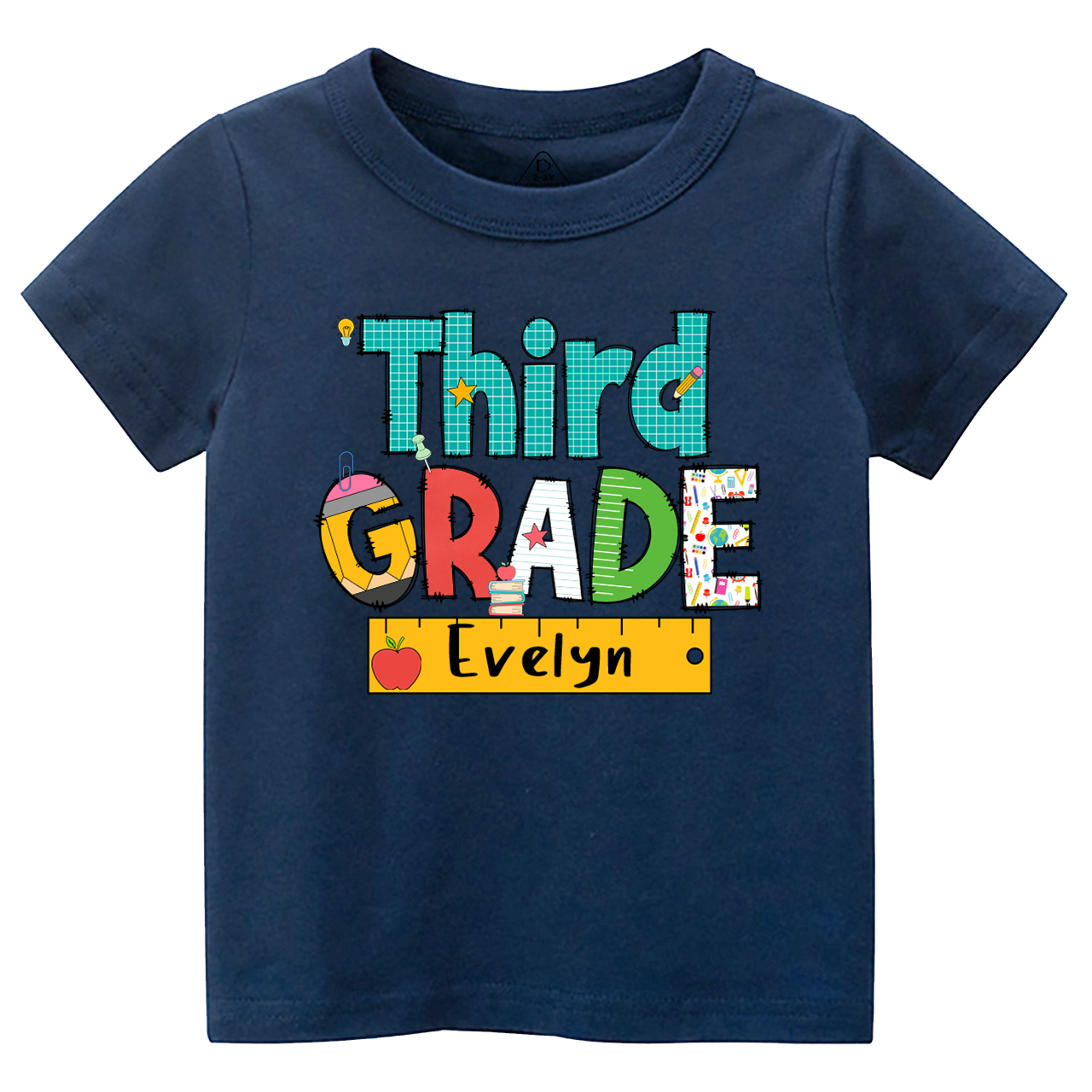 Personalized Letter Grade Toddler&Kid's Tees Beepumpkin