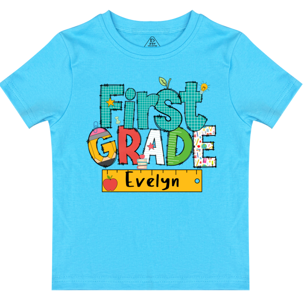 Personalized Letter Grade Toddler&Kid's Tees Beepumpkin