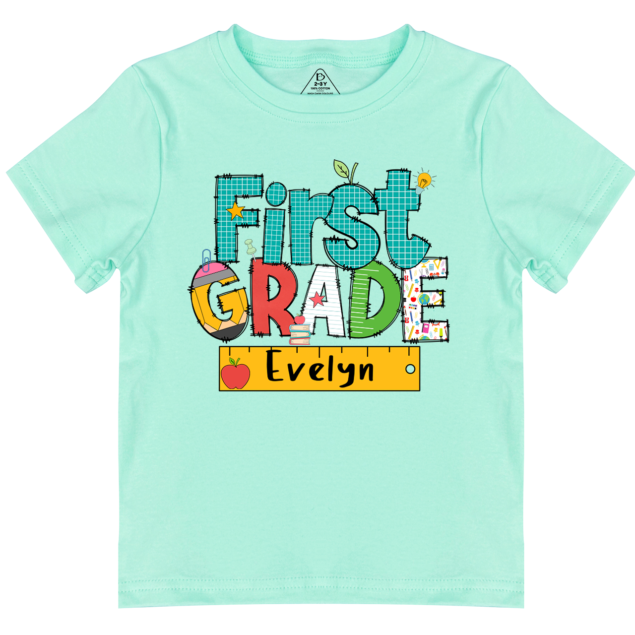 Personalized Letter Grade Toddler&Kid's Tees Beepumpkin