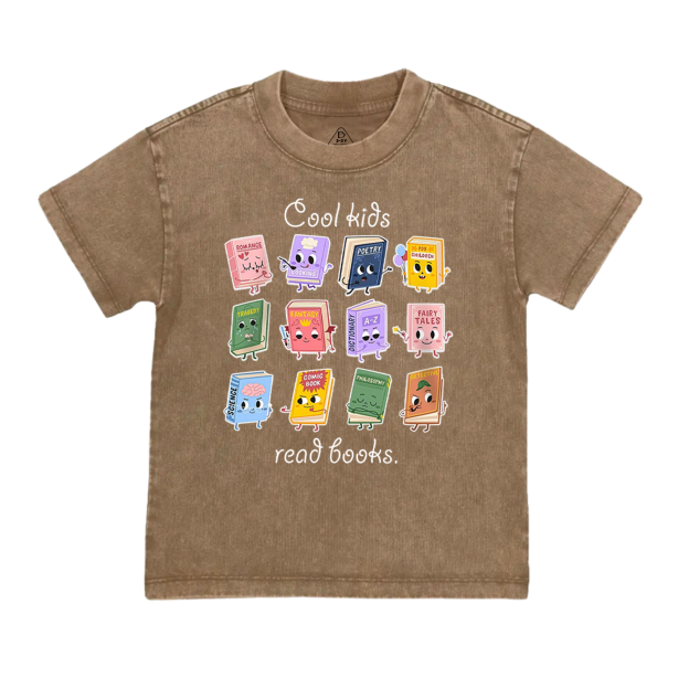 Cool Kids Read Books Toddler&Kids Washed Tees