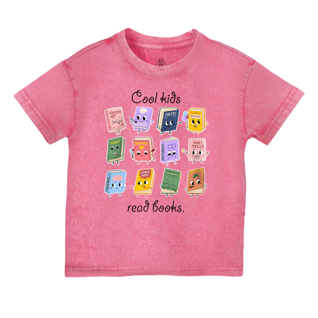 Cool Kids Read Books Toddler&Kids Washed Tees