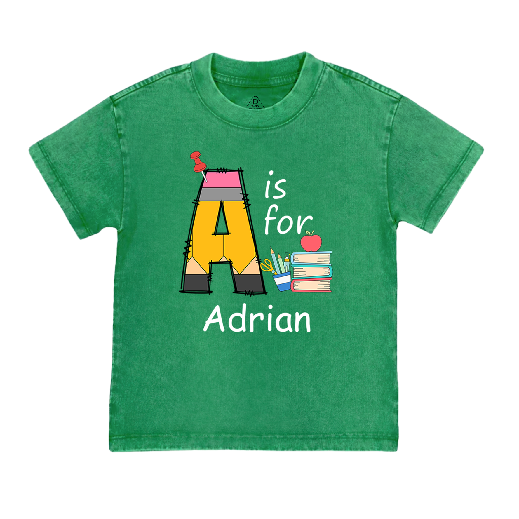 Personalized Alphabet Name Toddler&Kids Washed Tees