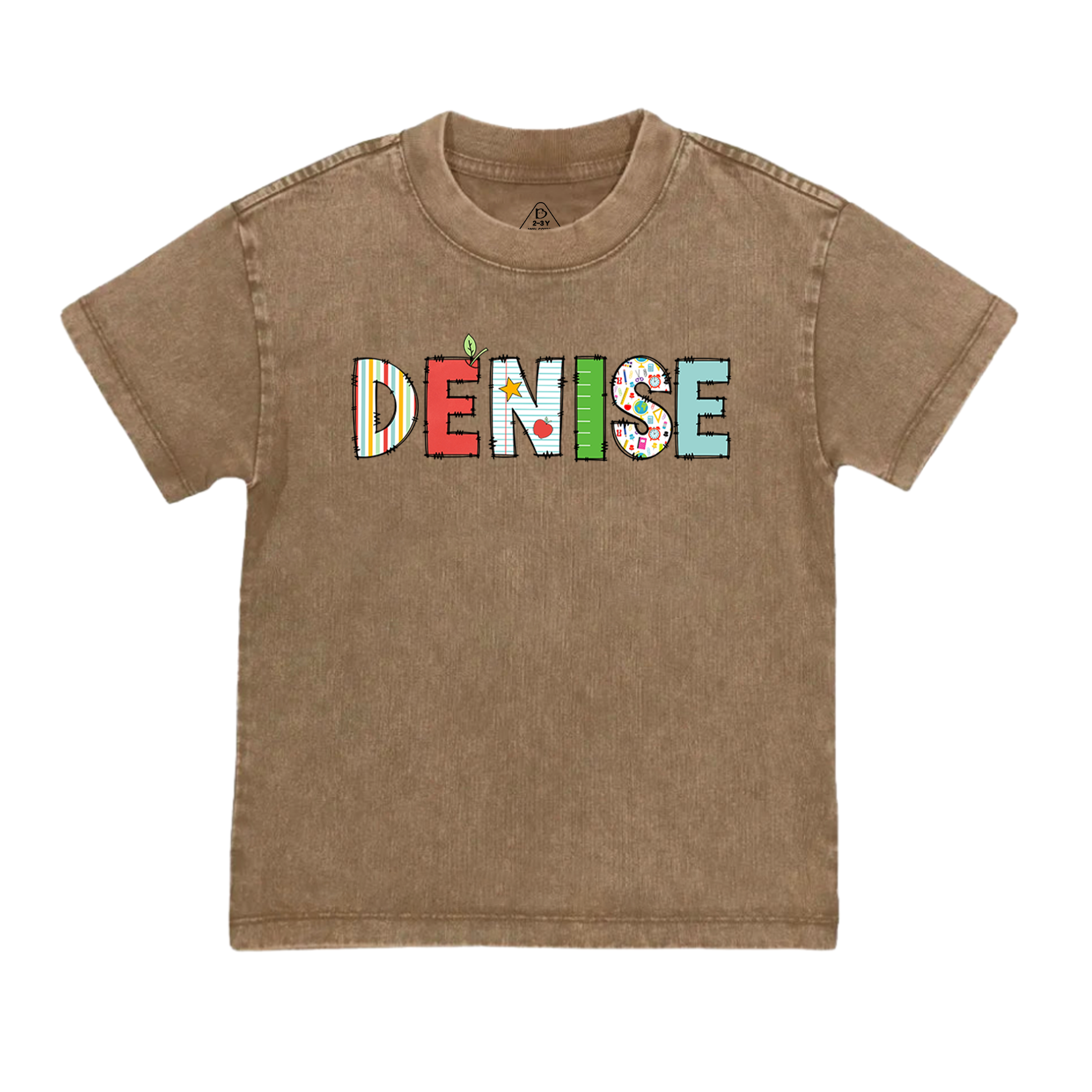 Personalized Alphabet Back To School Toddler&Kids Washed Tees