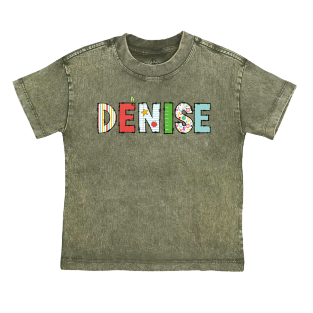 Personalized Alphabet Back To School Toddler&Kids Washed Tees