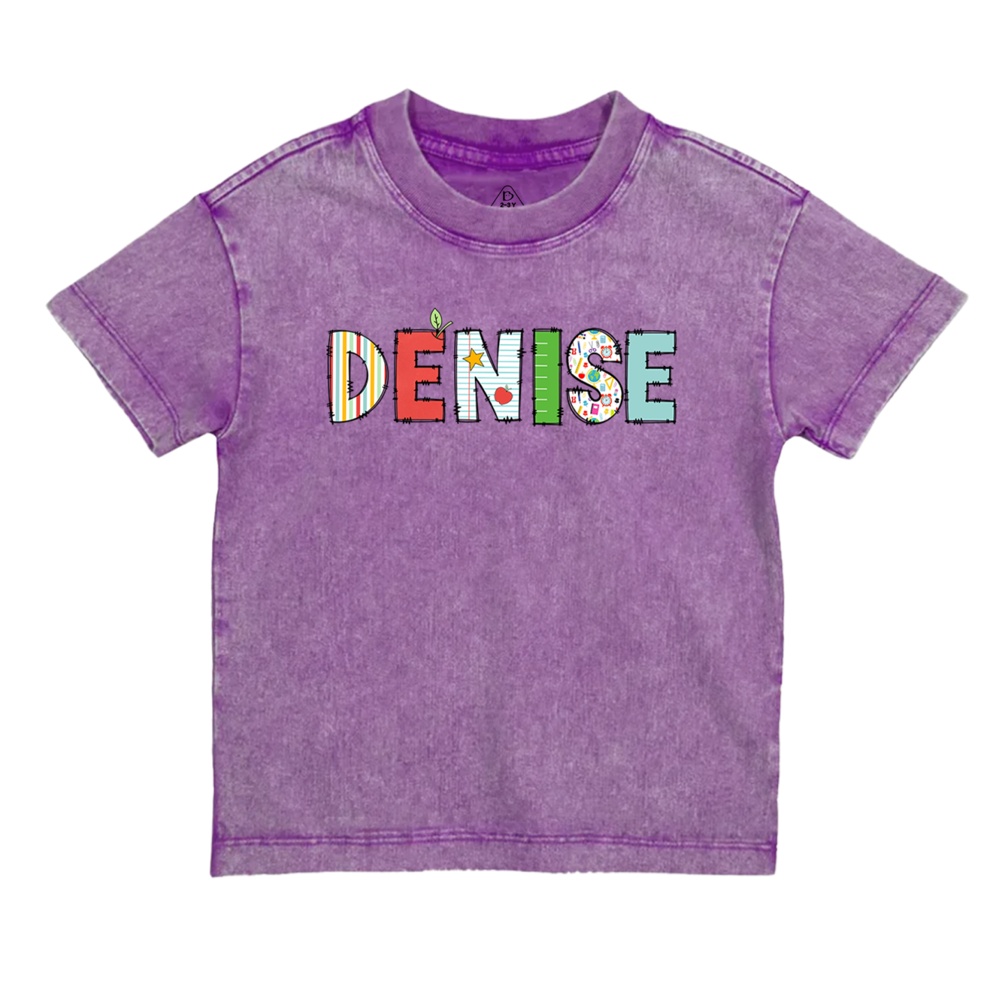 Personalized Alphabet Back To School Toddler&Kids Washed Tees