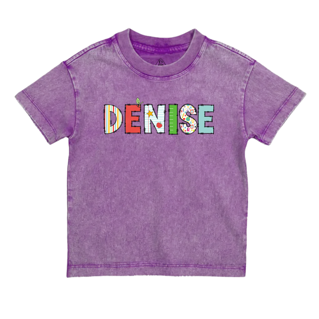 Personalized Alphabet Back To School Toddler&Kids Washed Tees