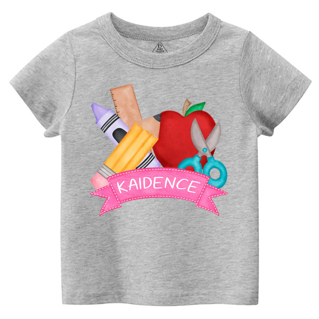 Personalized Stationery Apple Back To School Toddler Shirts