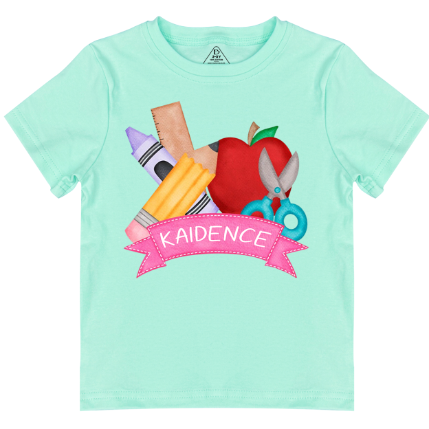Personalized Stationery Apple Back To School Toddler Shirts