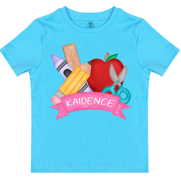 Personalized Stationery Apple Back To School Toddler Shirts