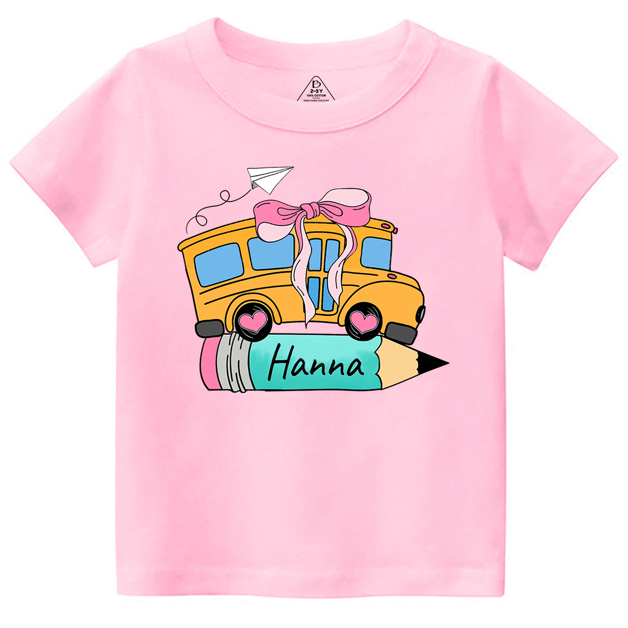 Personalized Bundle School Bus With Name Toddler&Kid's Tees Beepumpkin