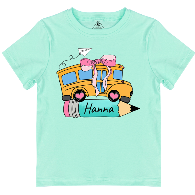 Personalized Bundle School Bus With Name Toddler&Kid's Tees Beepumpkin