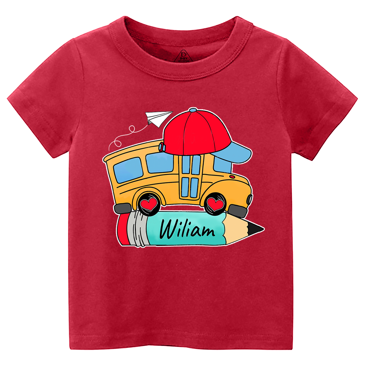 Personalized Bundle School Bus With Name Toddler&Kid's Tees Beepumpkin