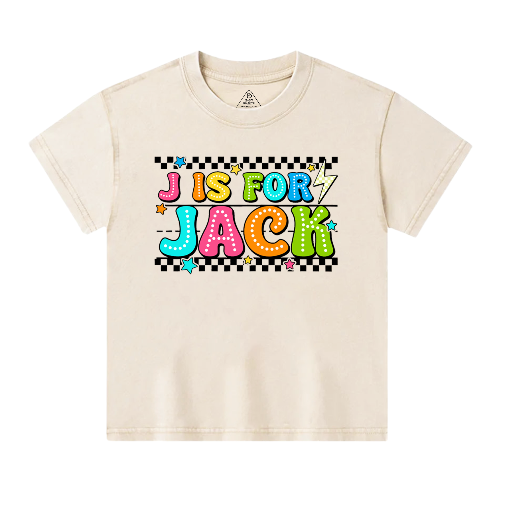 Personalized Alphabet Toddler&Kids Washed Tees