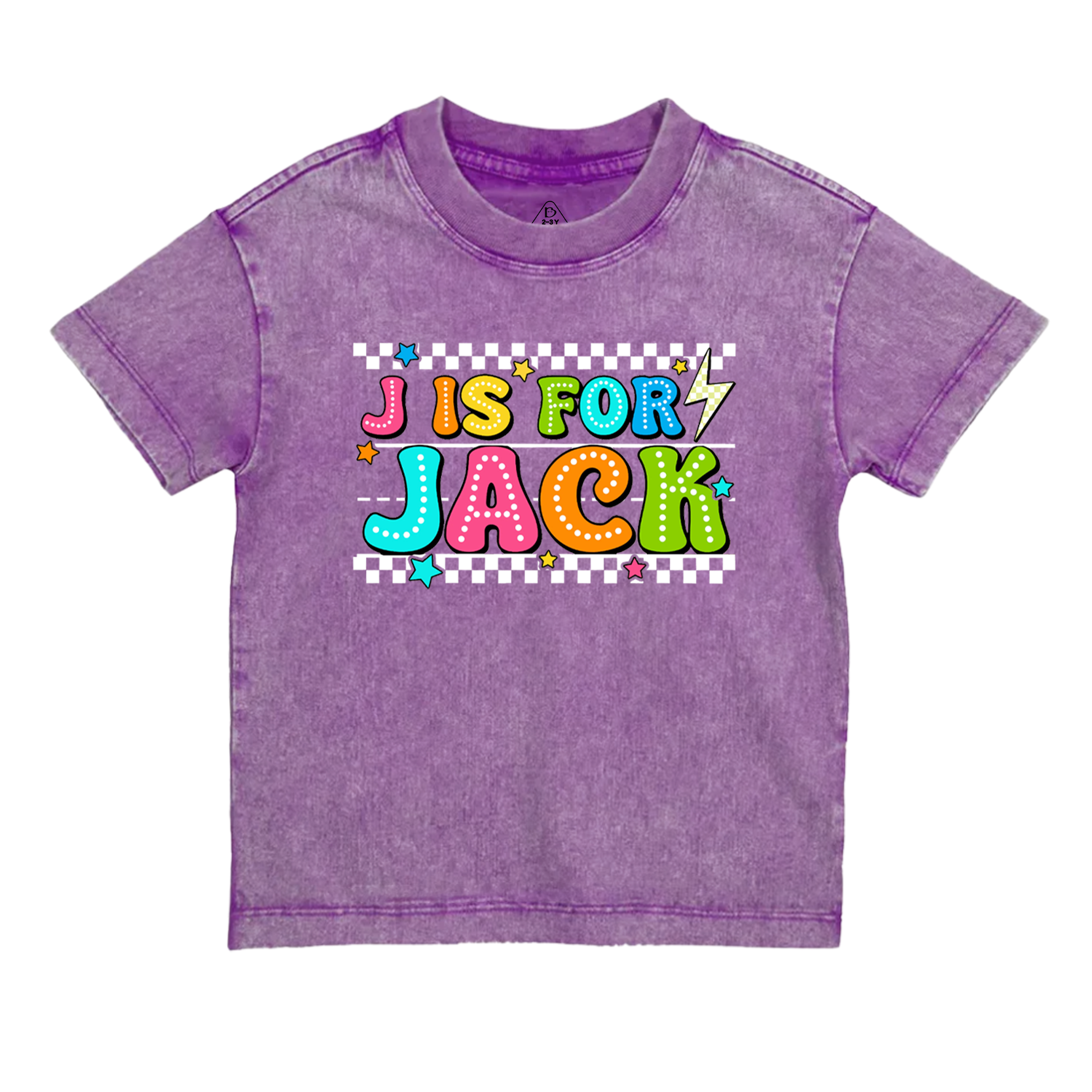 Personalized Alphabet Toddler&Kids Washed Tees