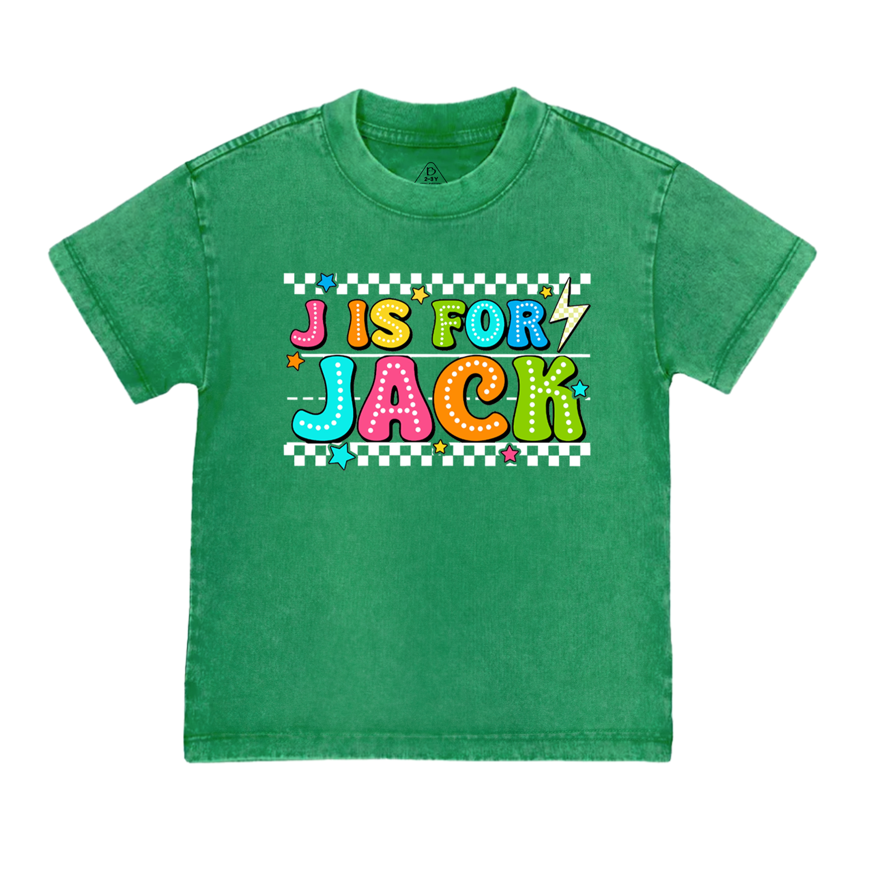 Personalized Alphabet Toddler&Kids Washed Tees