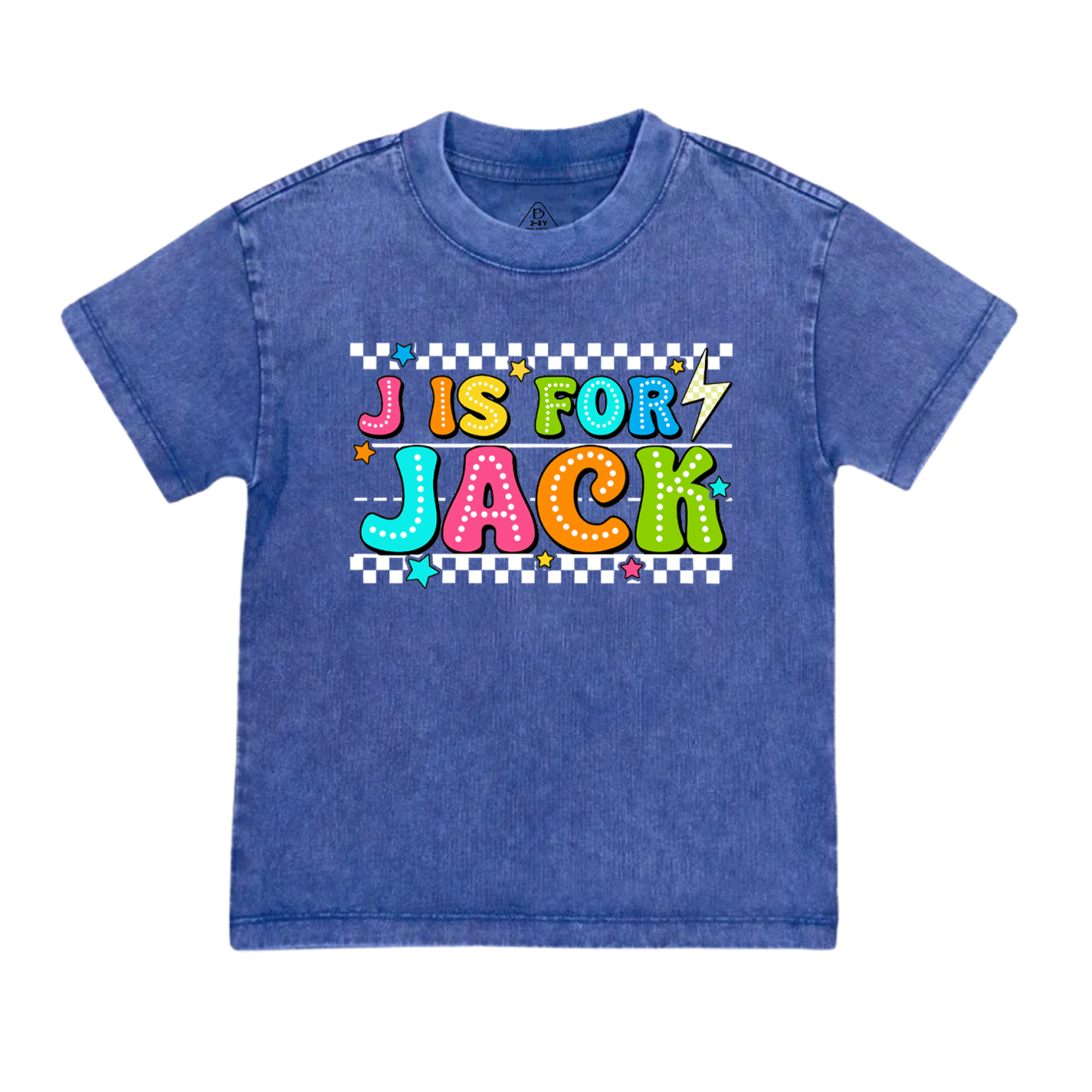 Personalized Alphabet Toddler&Kids Washed Tees