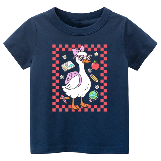 Back To School Girl Goose Toddler&Kid's Tees Beepumpkin