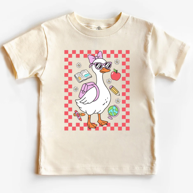 Back To School Girl Goose Toddler&Kid's Tees Beepumpkin