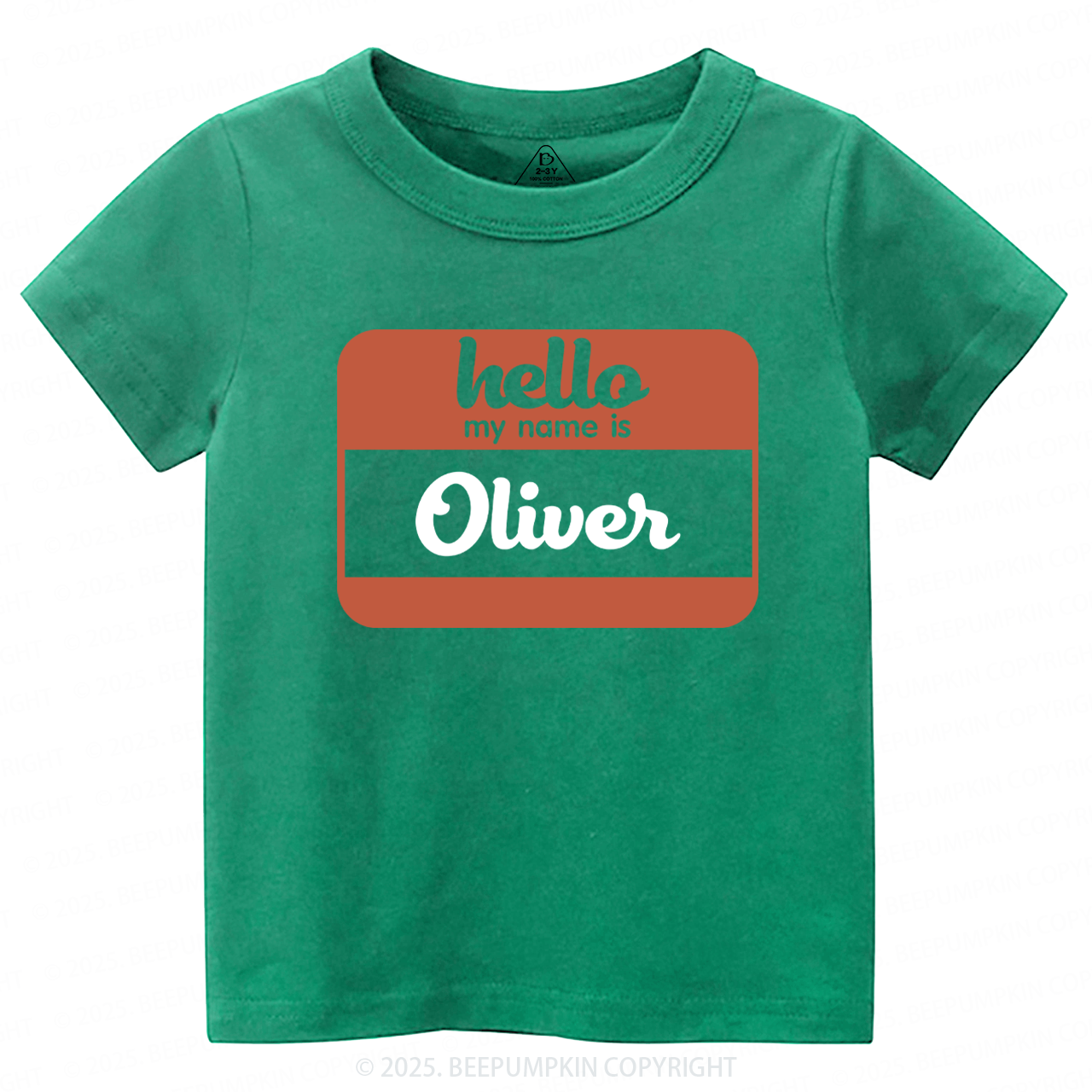 Hello My Name Is Personalized Toddler Shirts
