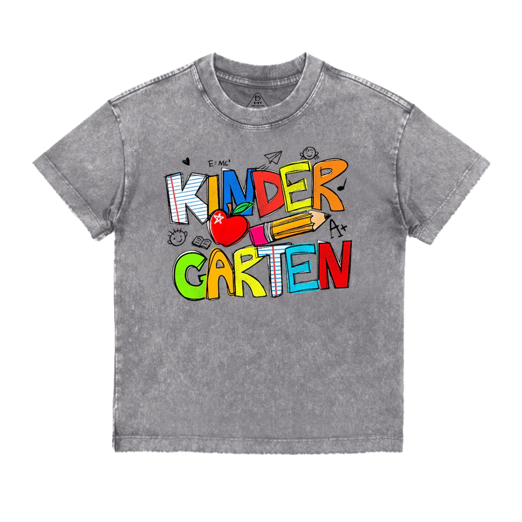 Personalized Crayon Graffiti Grade Toddler&Kids Washed Tees