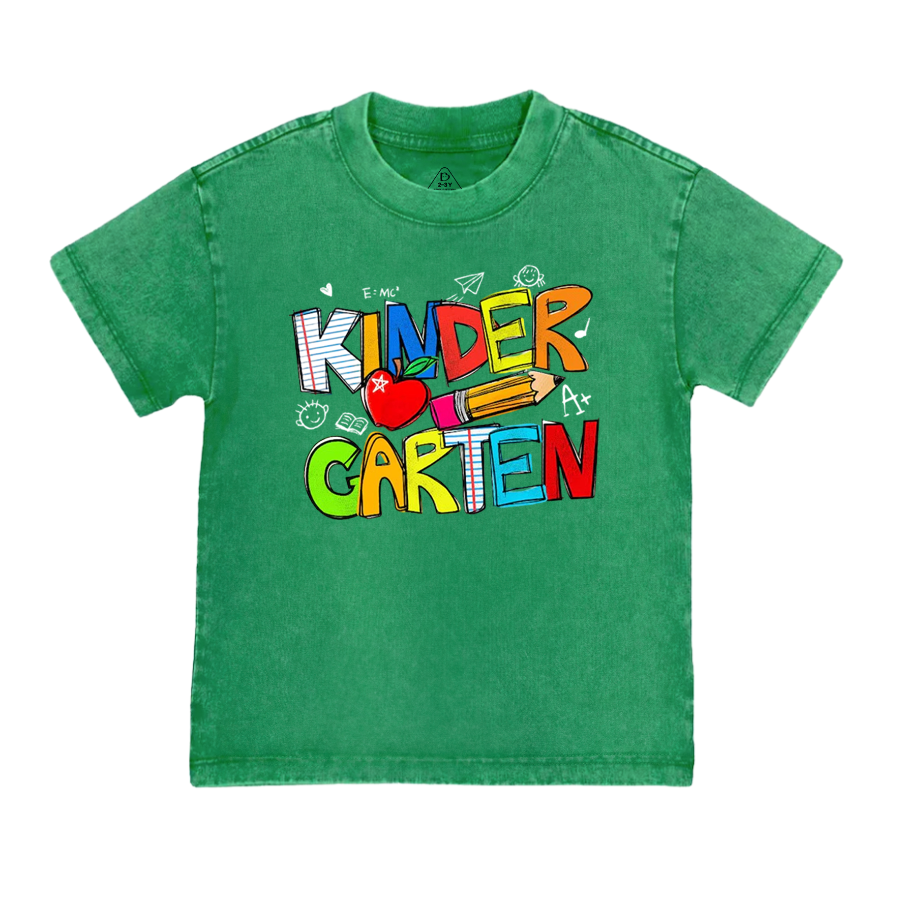 Personalized Crayon Graffiti Grade Toddler&Kids Washed Tees