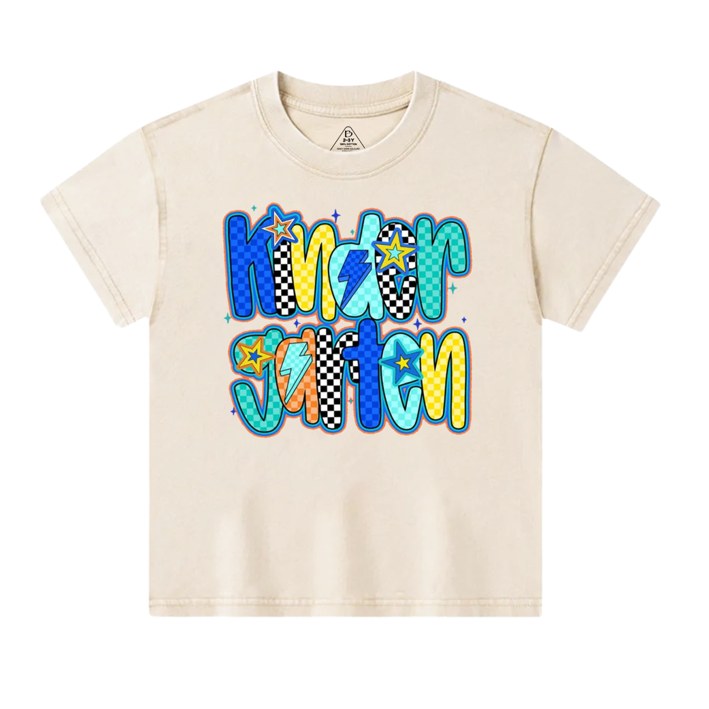 Personalized Retro Back To School Season Toddler&Kids Washed Tees