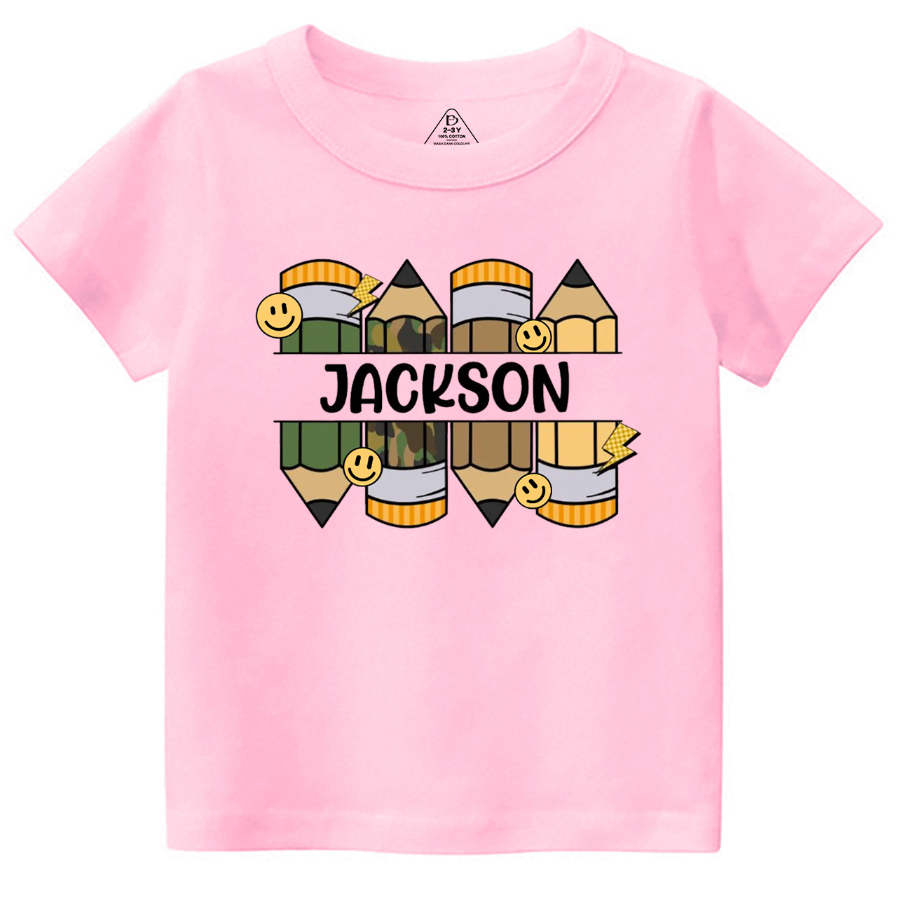 Personalized Pencil Kid Name Toddler&Kid's Tees Beepumpkin