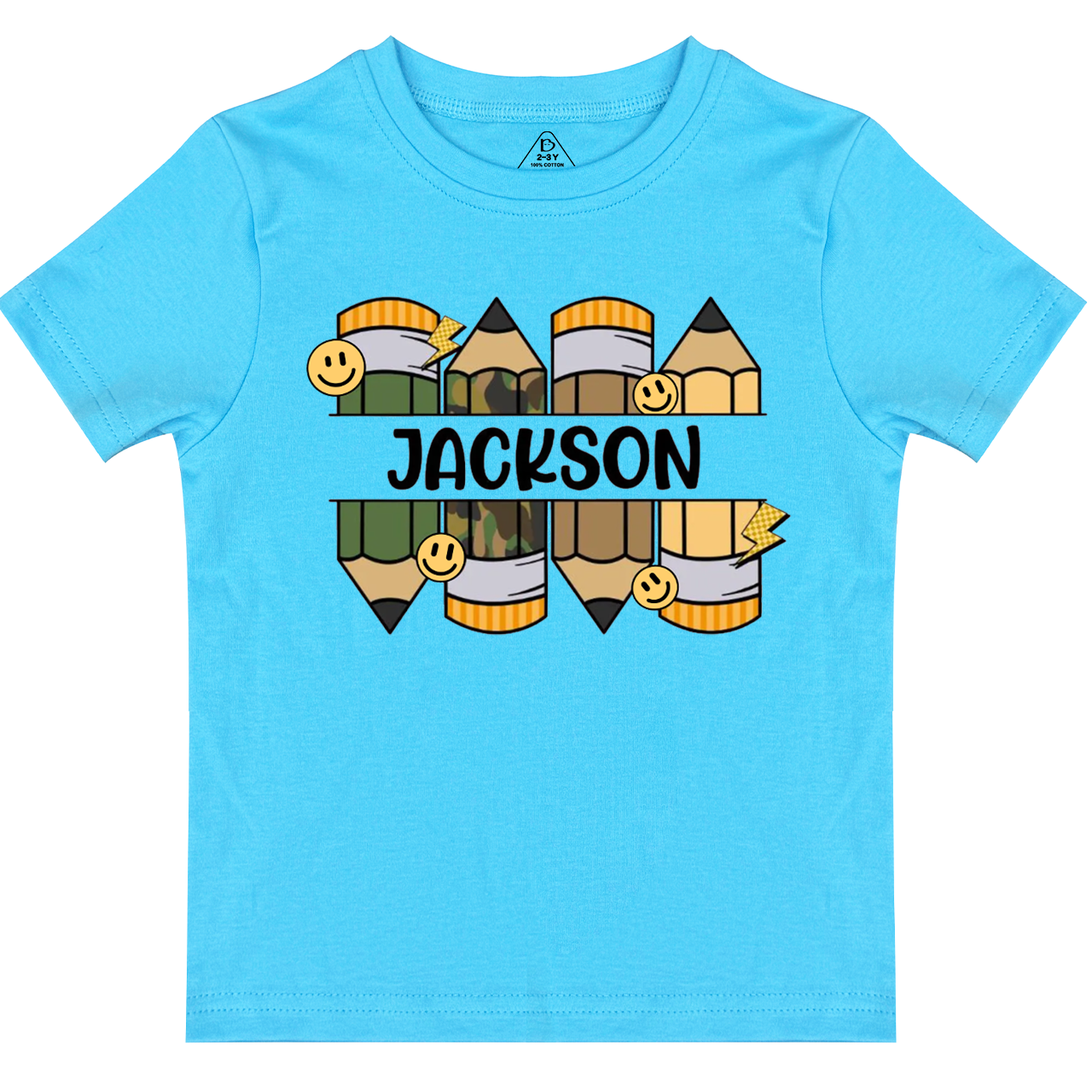 Personalized Pencil Kid Name Toddler&Kid's Tees Beepumpkin
