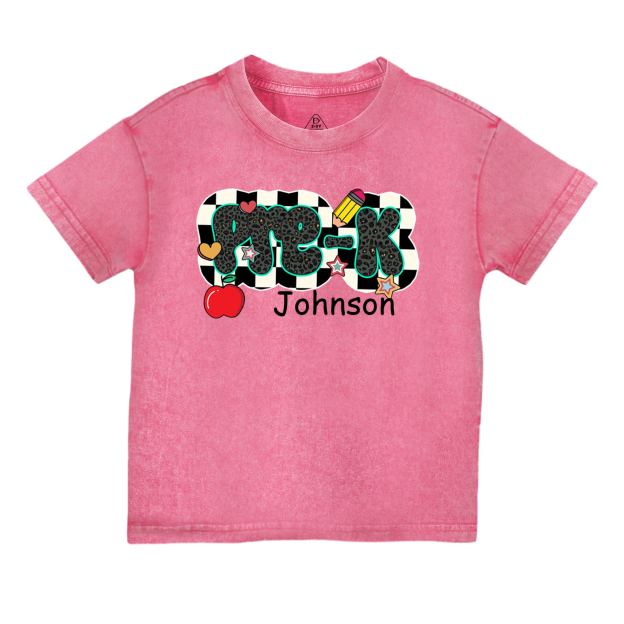 Personalized Back To School Bundle Toddler&Kids Washed Tees